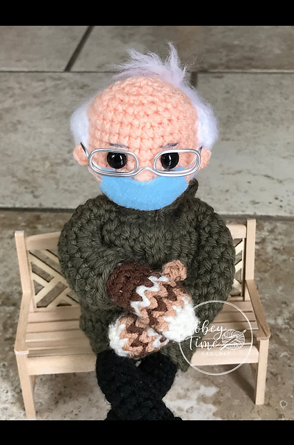 Bernie Sanders Crochet Doll