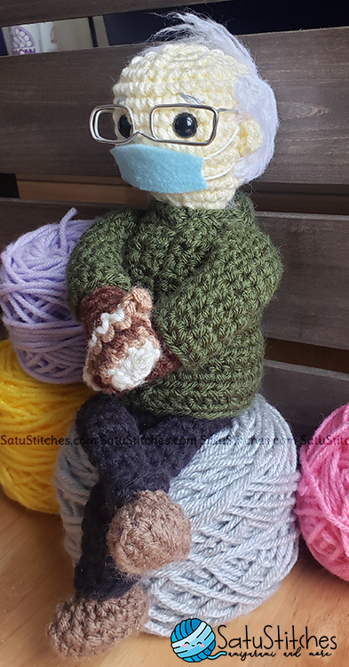 Bernie Sanders Crochet Doll